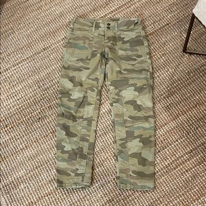 Anthropologie Camouflage Straight Leg Pants